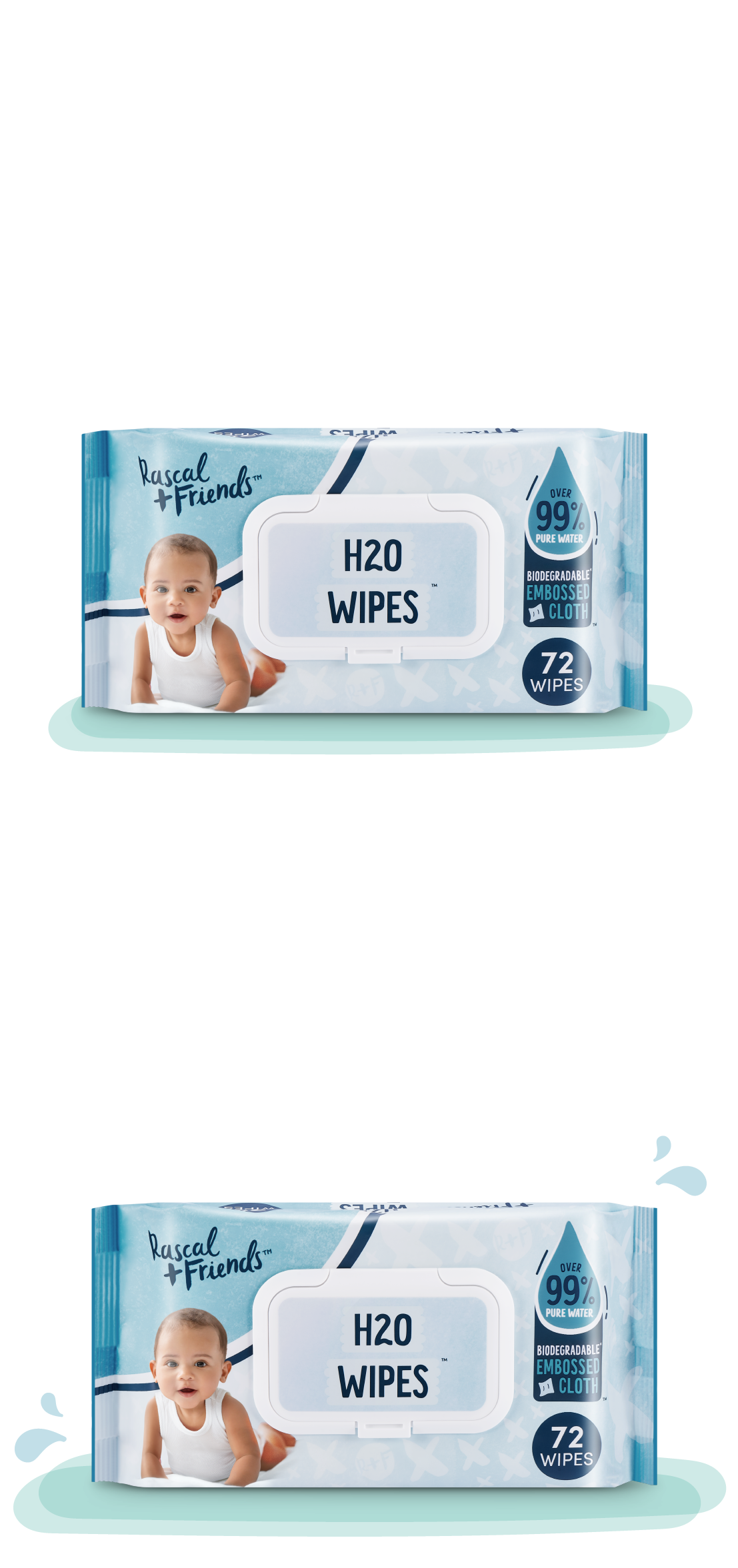 Rascal + Friends H2O Wipes