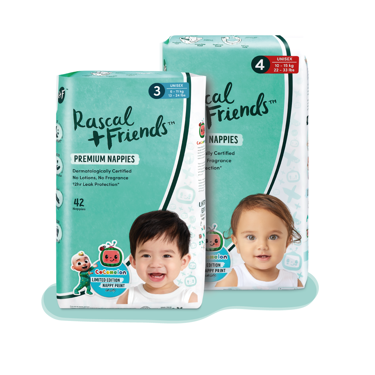 Rascal + Friends & CoComelon Nappies