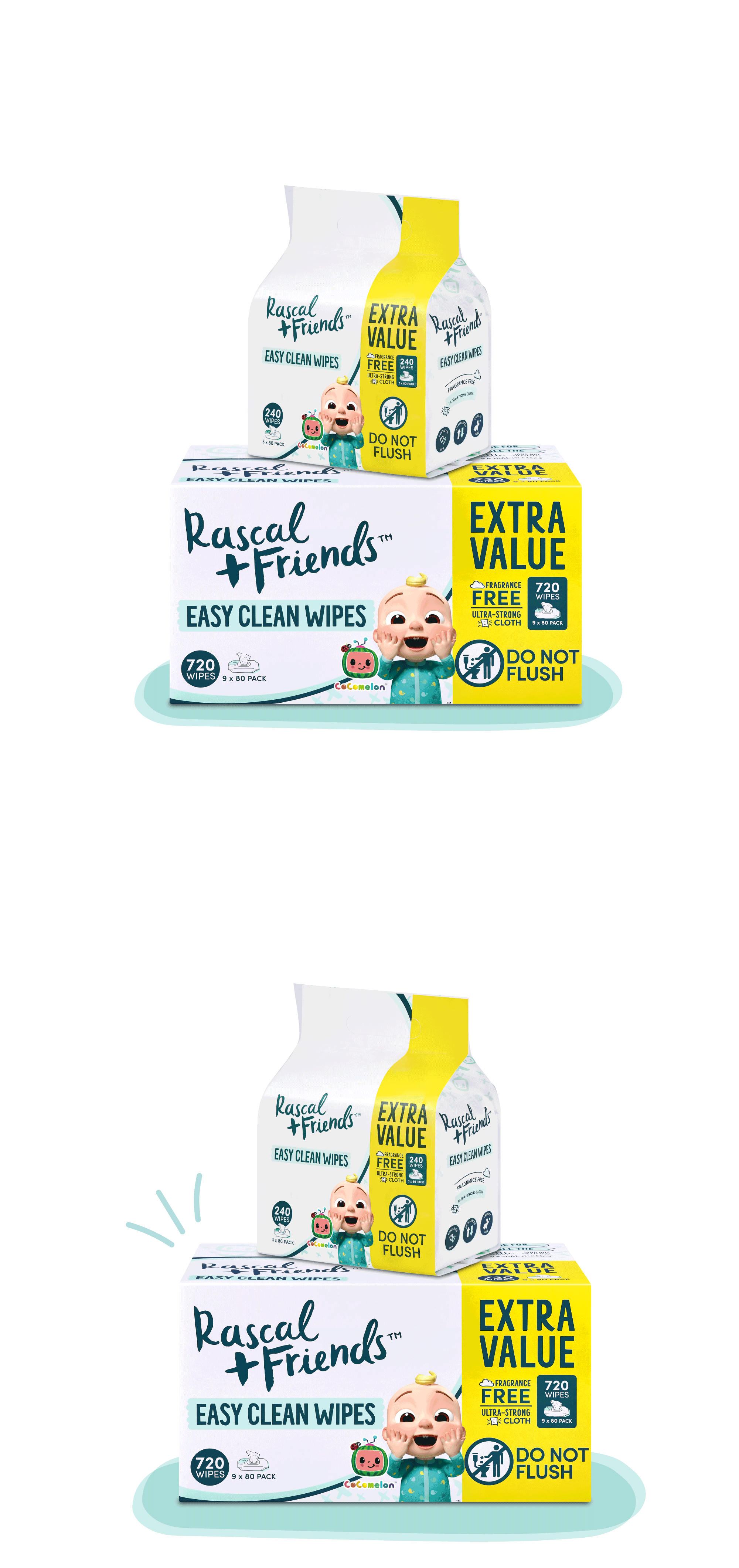 Rascal + Friends Easy Clean Wipes